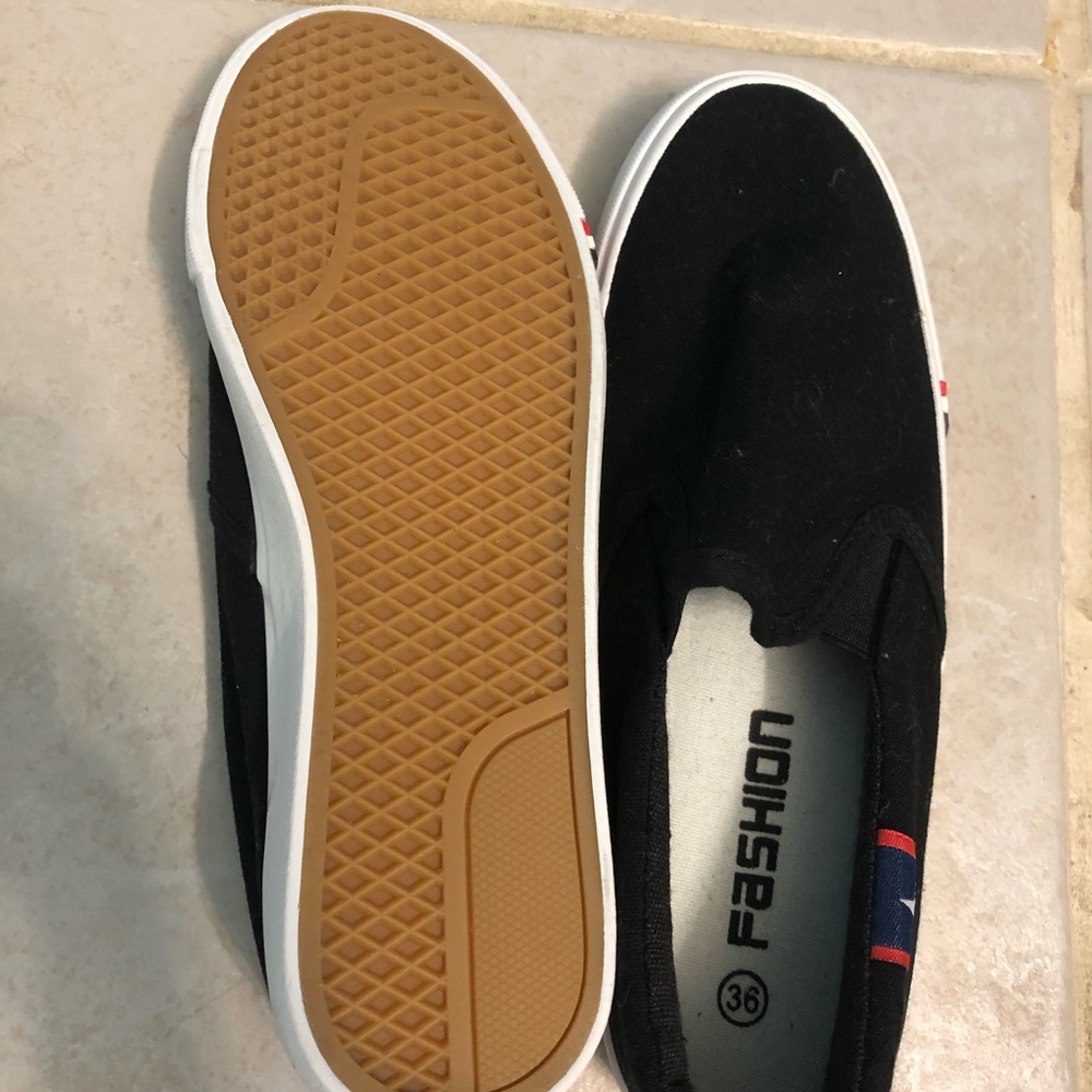 Black slip on shoes